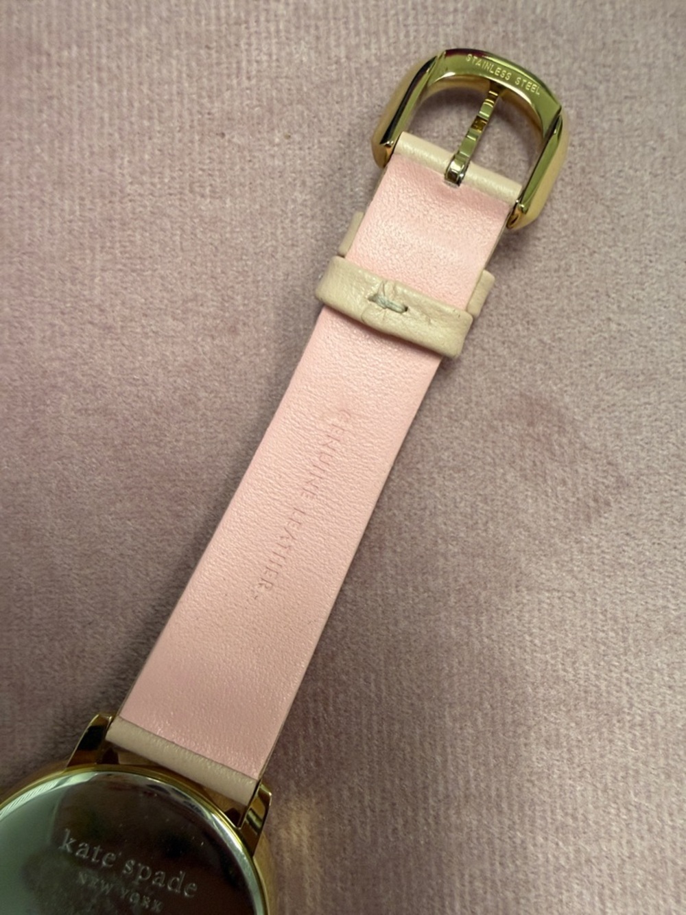 kate spade Gold-Tone Watch with Pink Strap and Multi-Color Parrot Dial - Picture 5 of 7
